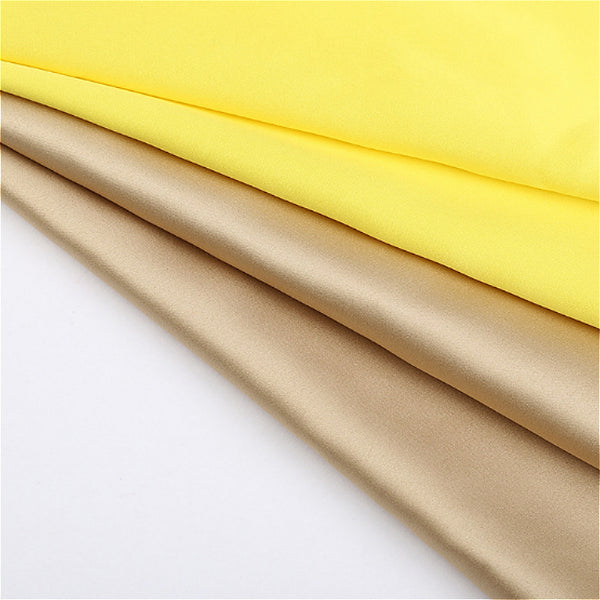 75D charmeuse satin fabric polyester stretch shiny fabric for dress