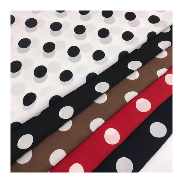 polyester circle dot georgette fabric for dress